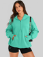 Pocketed Half Zip Long Sleeve Hoodie NicholesGifts