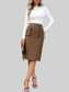 Elastic Waist Skirt with Pockets nicholesgifts