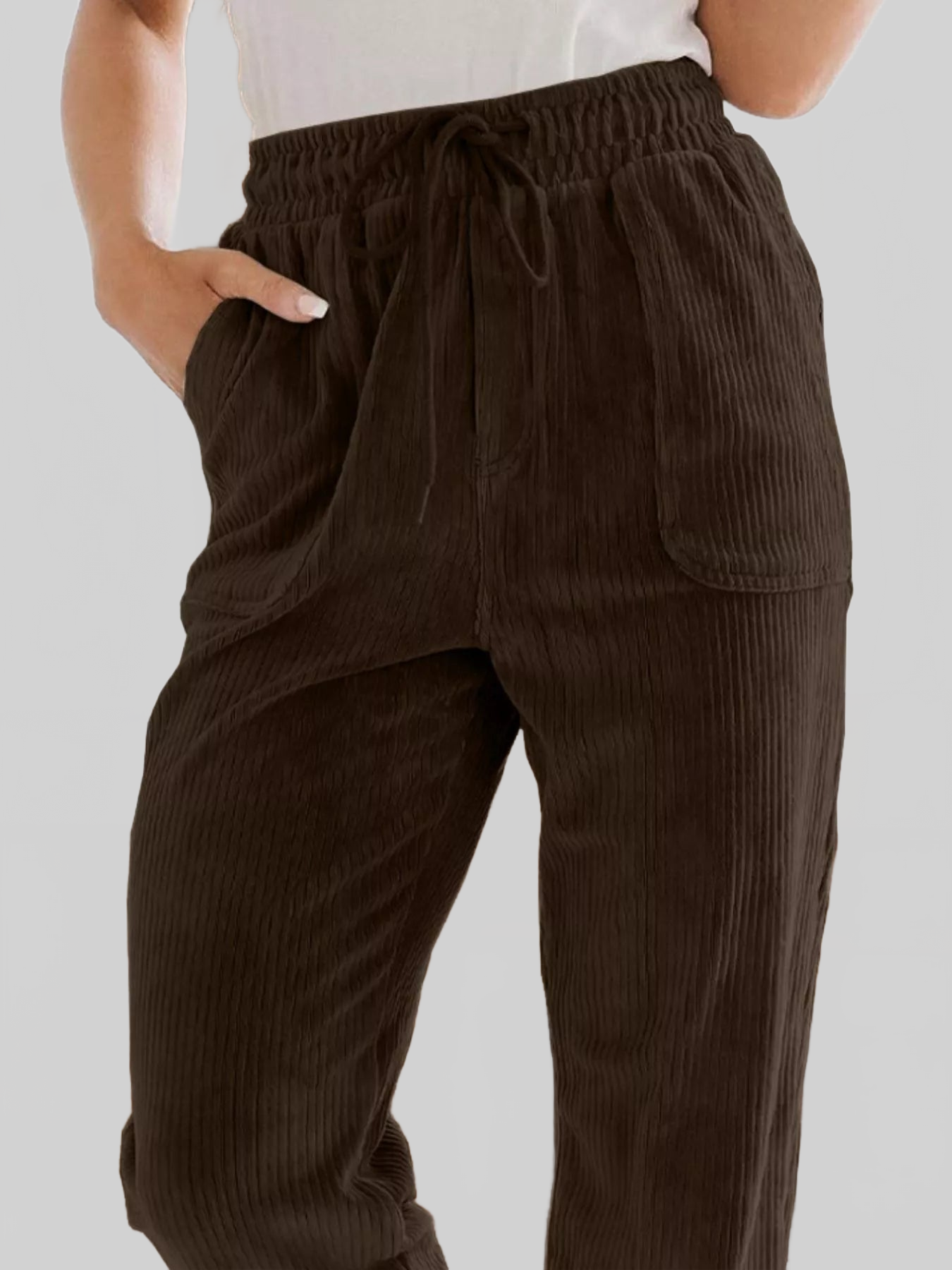Women Relaxed Fit Corduroy Pants nicholesgifts