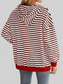 Lovelet Drawstring Striped Long Sleeve Hoodie NicholesGifts