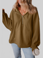 Pocketed Half Zip Dropped Shoulder Hoodie NicholesGifts