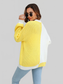 Angel Wings Open Front Contrast Color Balloon Sleeve Cardigan nicholesgifts