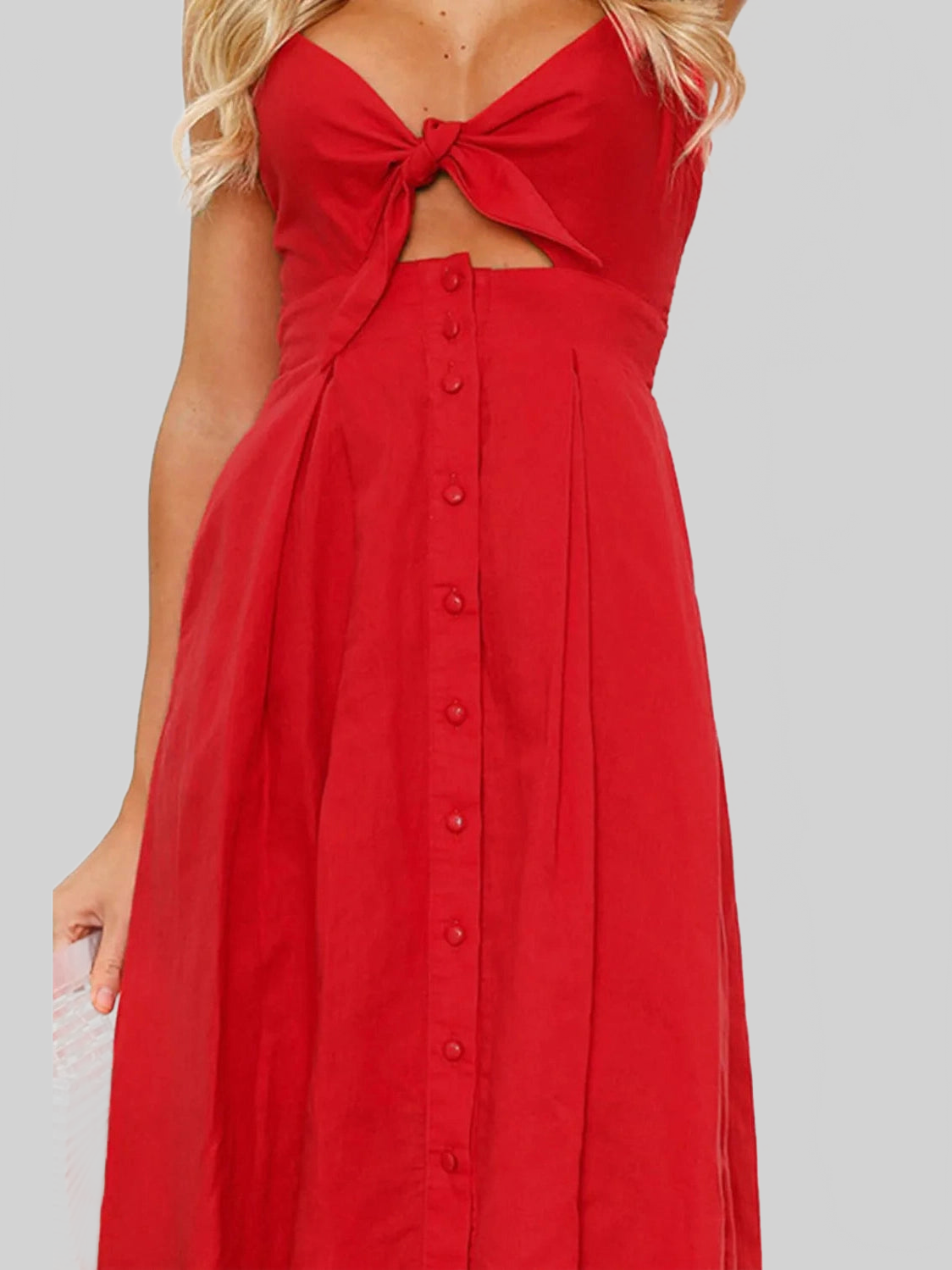 Cutout Smocked Sweetheart Neck Cami Dress nicholesgifts
