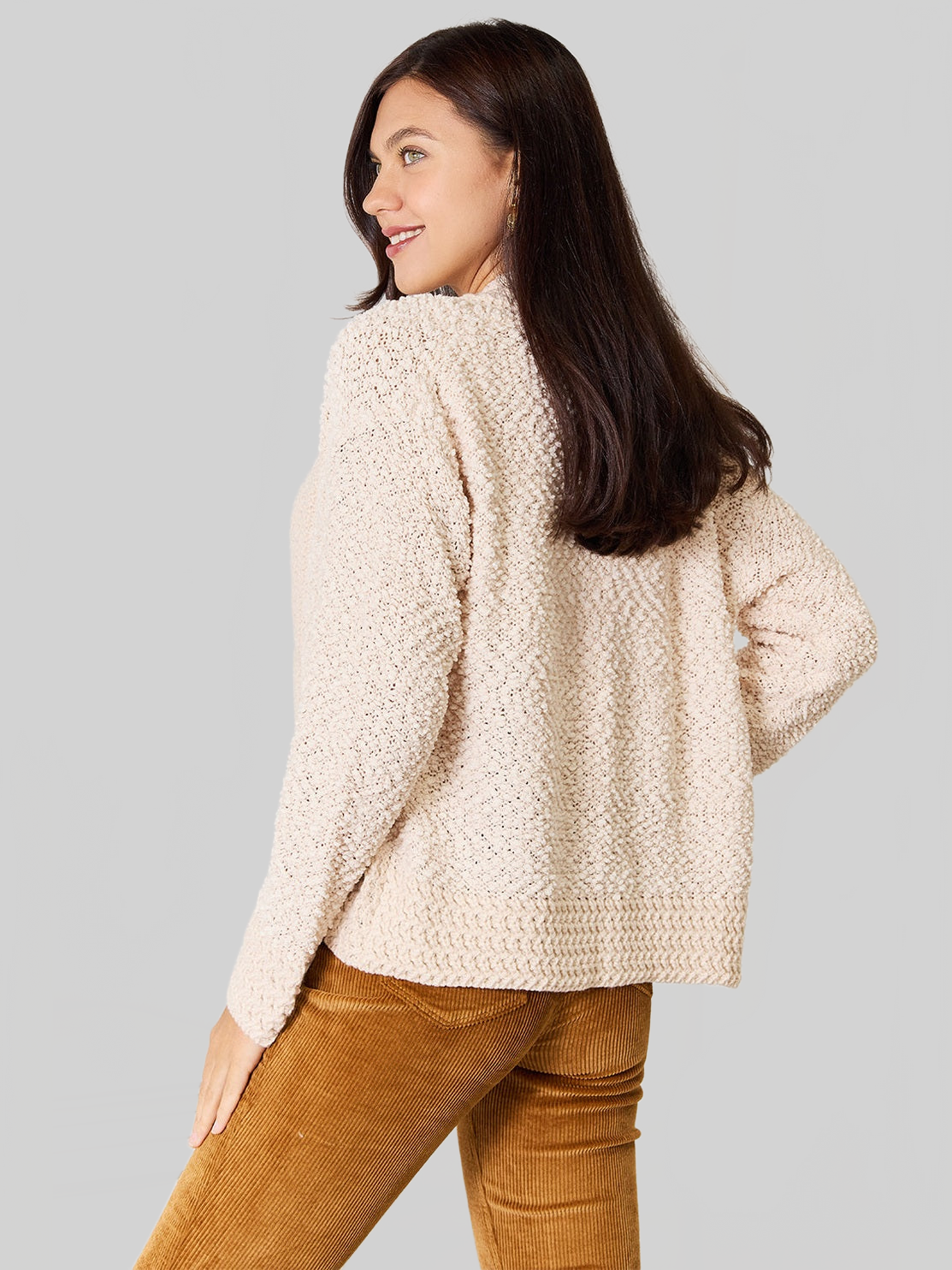 Women Double Take Open Front Long Sleeve Cardigan nicholesgifts