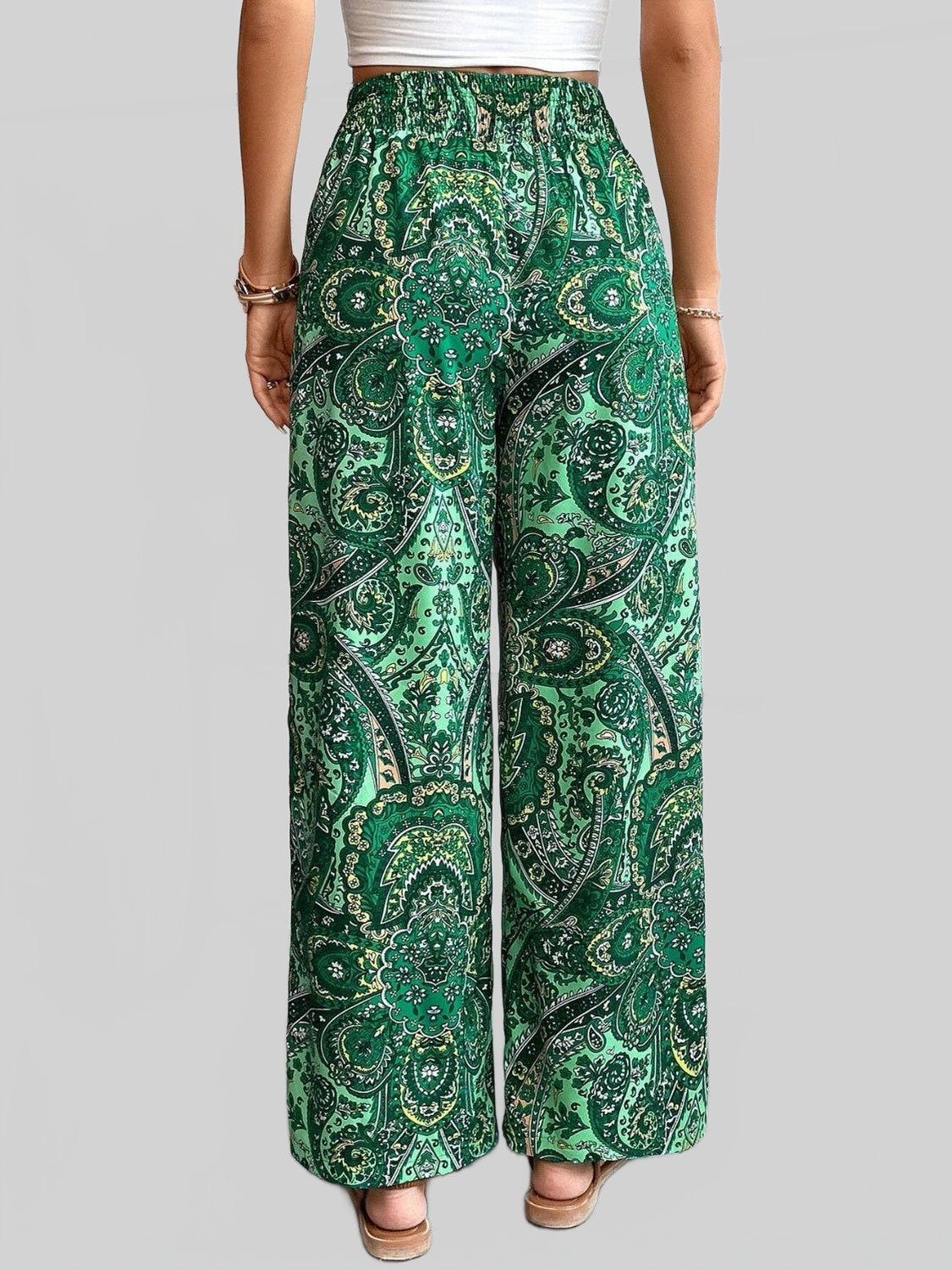 Women Printed Wide Leg Pants NicholesGifts