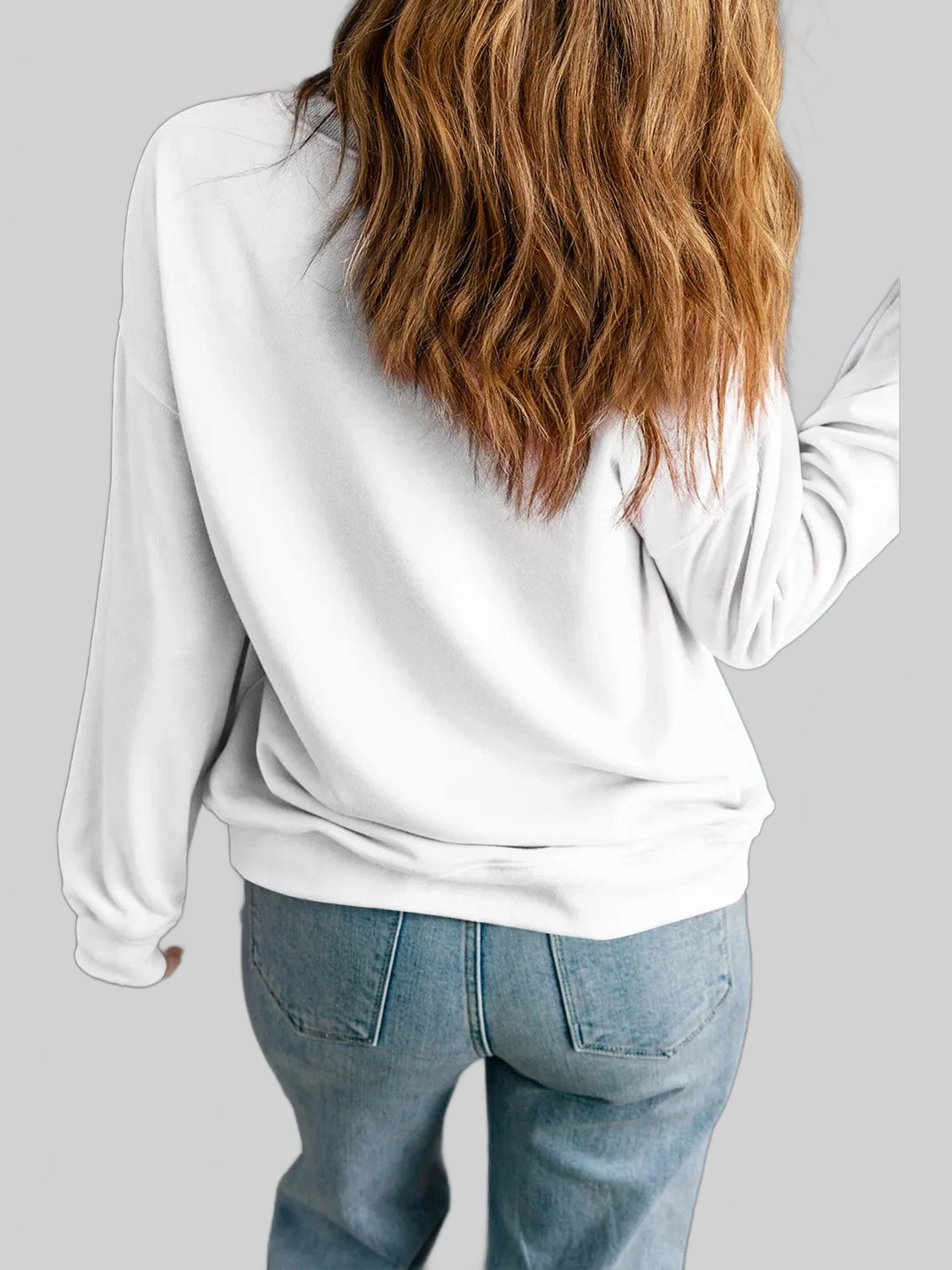 JOY Round Neck Long Sleeve Sweatshirt NicholesGifts