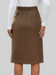 Elastic Waist Skirt with Pockets nicholesgifts