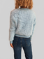 Women Flower Fuzzy Button-Up Cardigan nicholesgifts