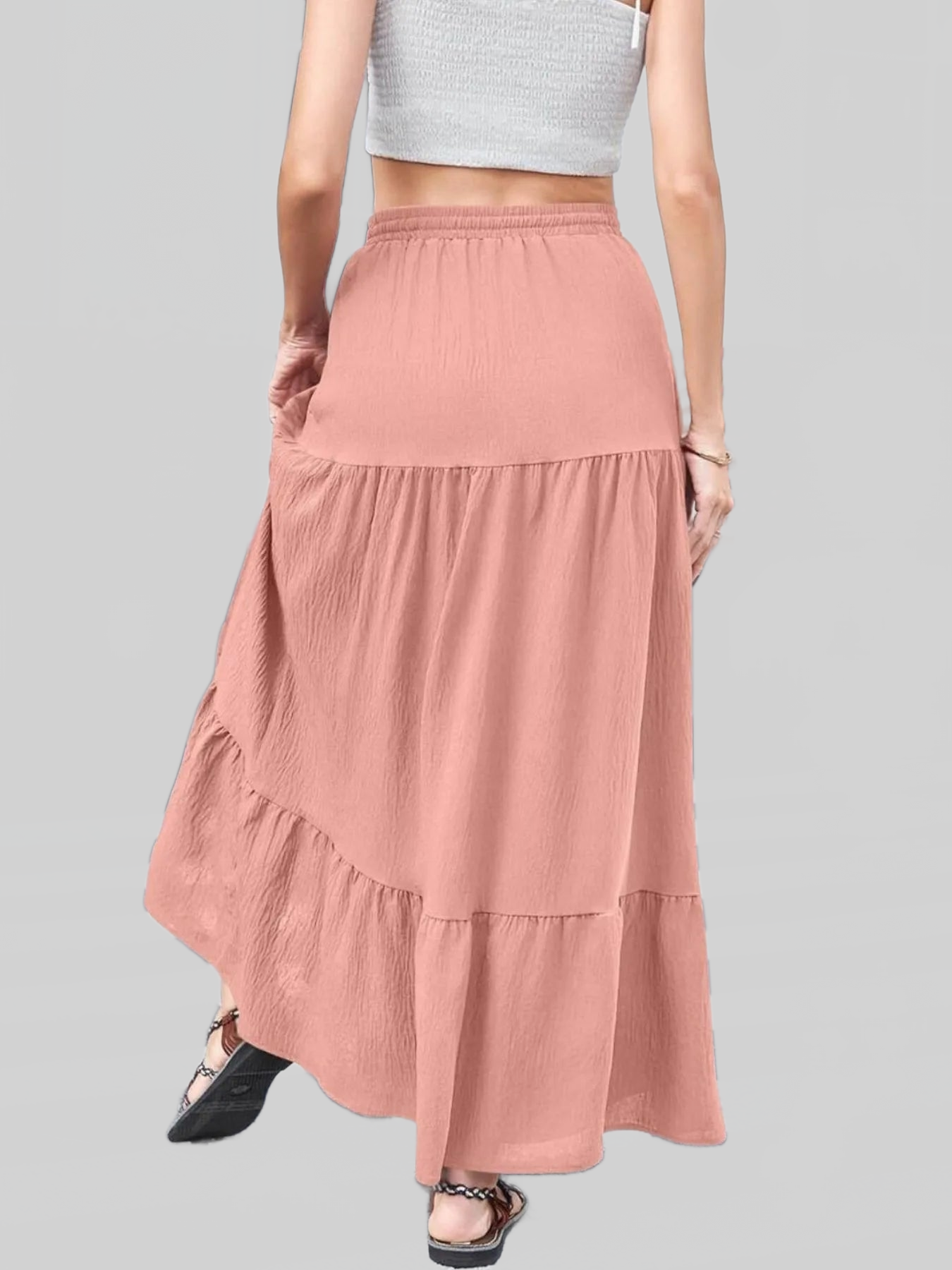 Full Size Slit Maxi Skirt Plus Size nicholesgifts
