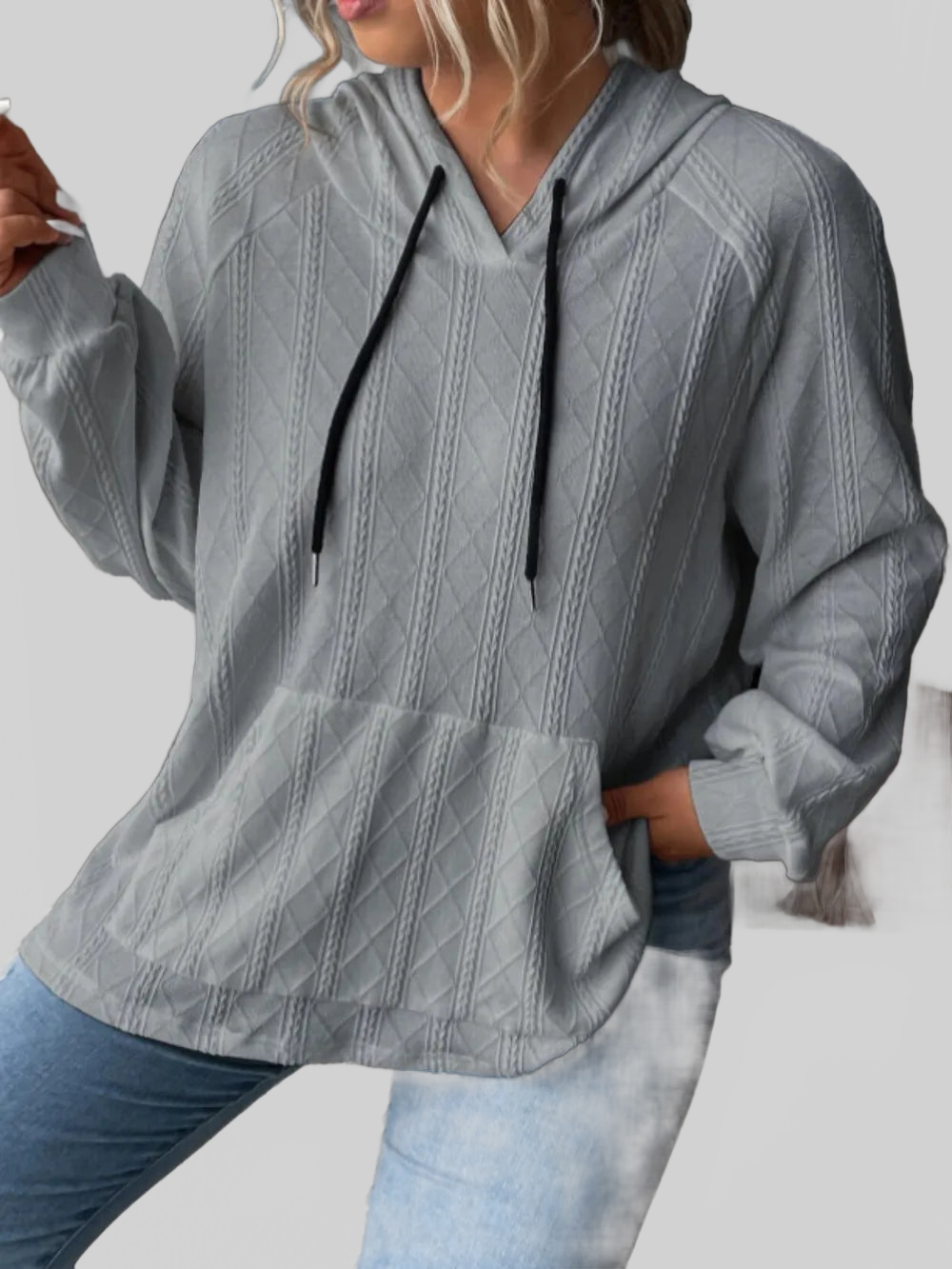 Full Size Drawstring Long Sleeve Hoodie NicholesGifts