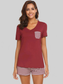 Striped Short Sleeve Top and Shorts Lounge Set nicholesgifts