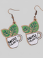 Women Wooden Alloy Dangle St. Patrick's Day Earrings nicholesgifts