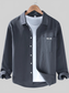 Men's Plus Size Button Up Long Sleeve Shirt nicholesgifts