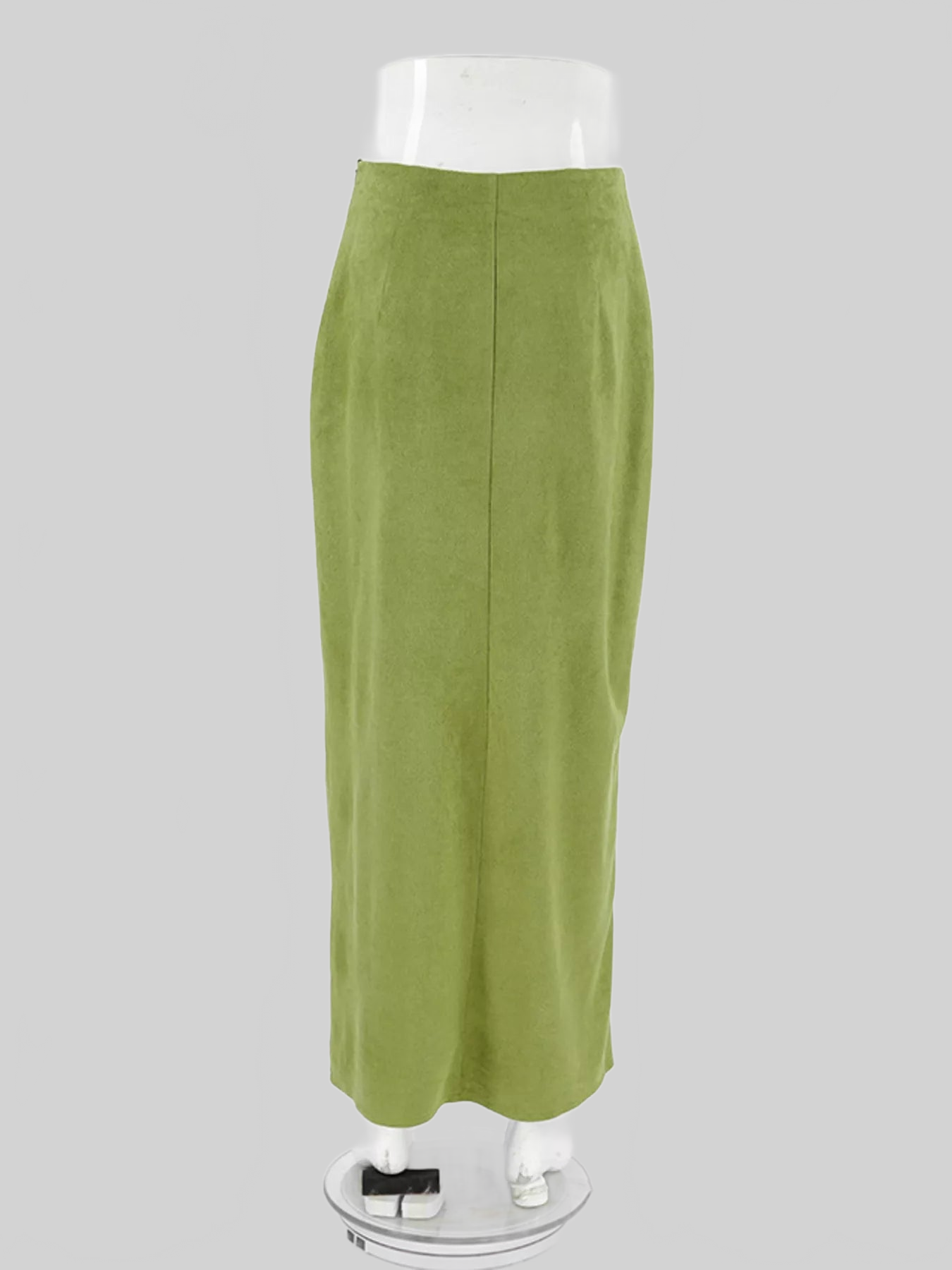 Women Solid Color Midi Skirt nicholesgifts