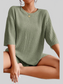 Round Neck Ribbed Top and Shorts Lounge Set nicholesgifts