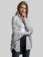 Dolman Sleeve Open Front Ribbed Trim Longline Cardigan nicholesgifts