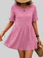 Women Round Neck Short Sleeve Blouse nicholesgifts