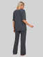 Slit Round Neck Top and Pants Lounge Set nicholesgifts