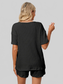 Notched Short Sleeve and Shorts Lounge Set nicholesgifts
