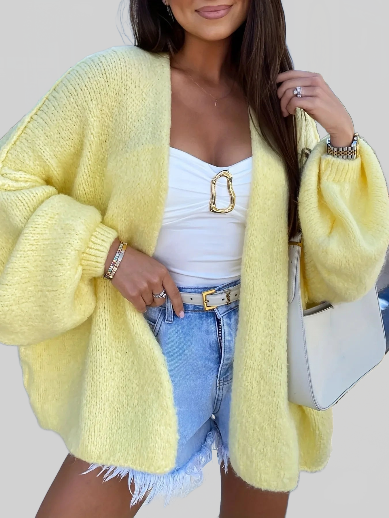 Open Front Long Sleeve Cardigan nicholesgifts