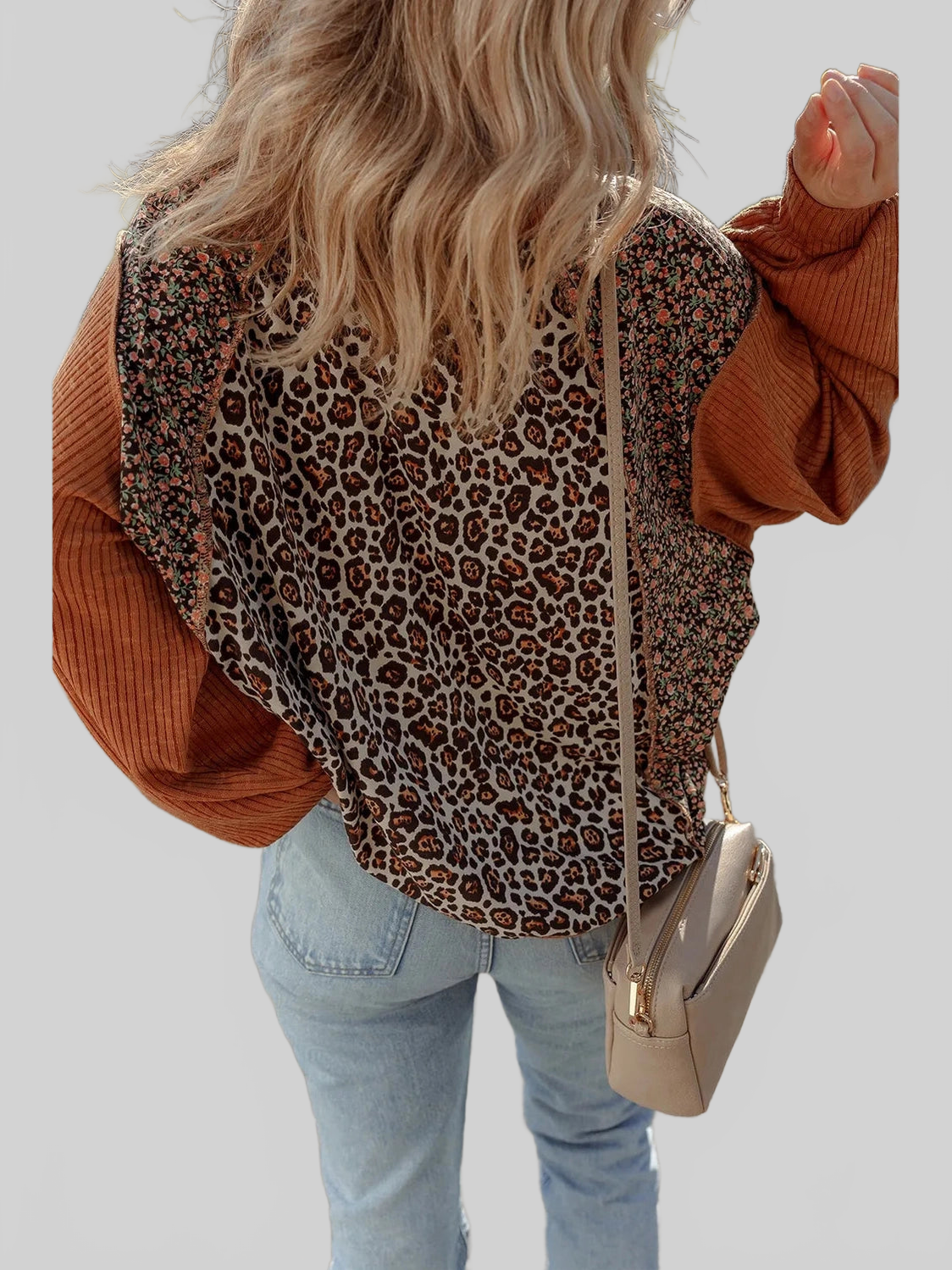 Leopard Print Long Sleeve Sweatshirt nicholesgifts