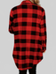 Plaid Collared Neck Snap Down Long Sleeve Jacket nicholesgifts