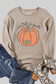 Pumpkin Graphic Round Neck Long Sleeve Sweatshirt nicholesgifts