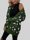 Women Leopard Open Front Dropped Shoulder Cardigan nicholesgifts
