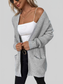 Rib-Knit Open Front Pocketed Cardigan nicholesgifts