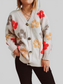 Women Floral V-Neck Button Up Cardigan with Pockets nicholesgifts