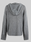 Women Drawstring Button Up Hooded Cardigan nicholesgifts