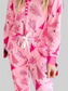 Women Printed V-Neck Long Sleeve Top and Pants Lounge Set nicholesgifts