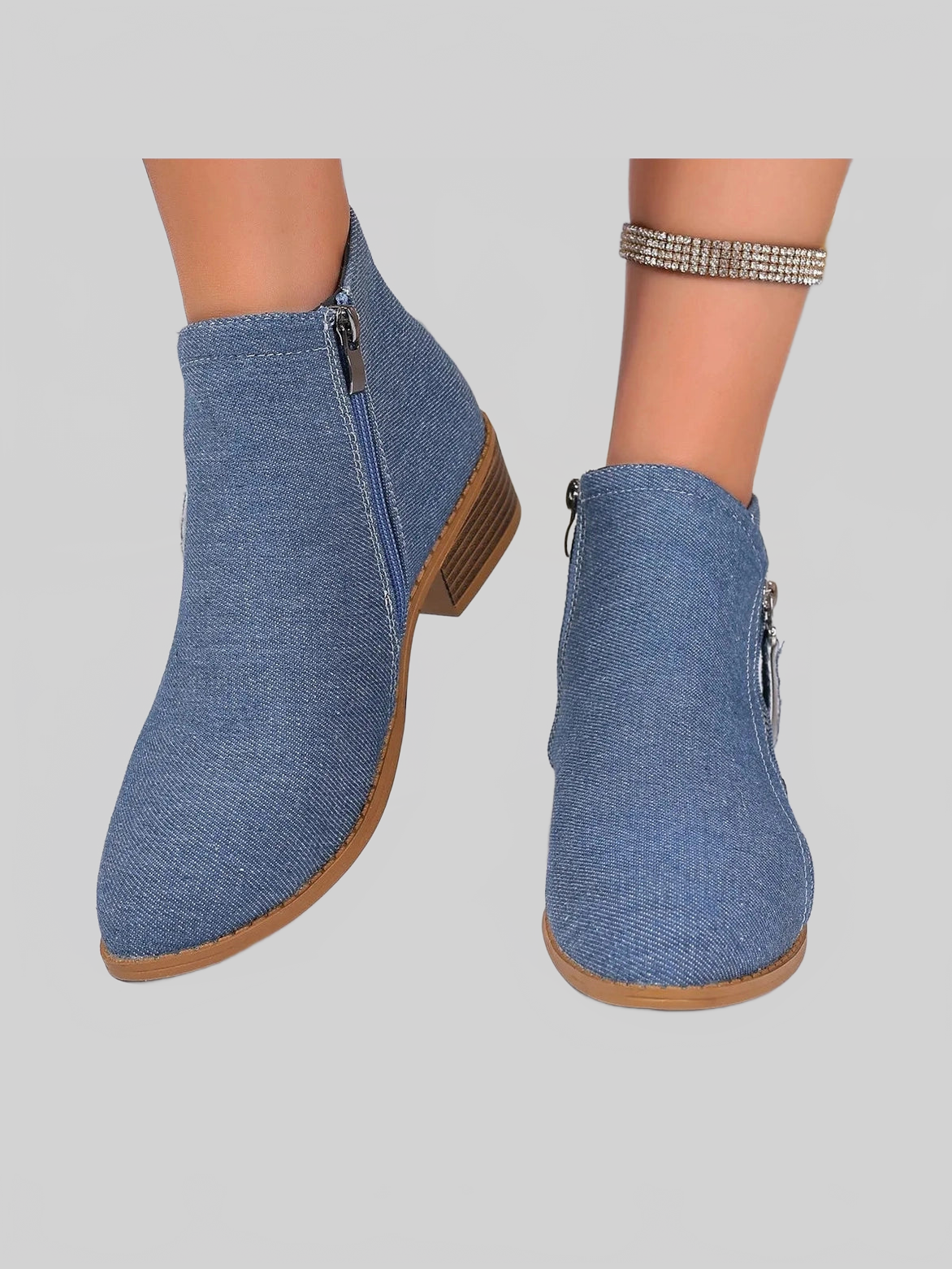 Point Toe Block Heels Boots NicholesGifts