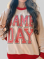 Women GAME DAY Letter Graphic Round Neck Sweatshirt nicholesgifts