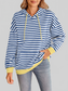 Lovelet Drawstring Striped Long Sleeve Hoodie NicholesGifts