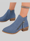 Point Toe Block Heels Boots NicholesGifts