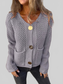 Crochet Button Up Long Sleeve Cardigan nicholesgifts