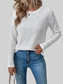 Women Eyelet Round Neck Long Sleeve Blouse NicholesGifts