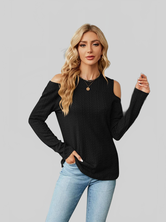 Women Dropped Shoulder Long Sleeve Blouse NicholesGifts