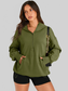 Pocketed Half Zip Long Sleeve Hoodie NicholesGifts