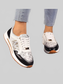 Women Lace Up Round Toe Sneakers nicholesgifts