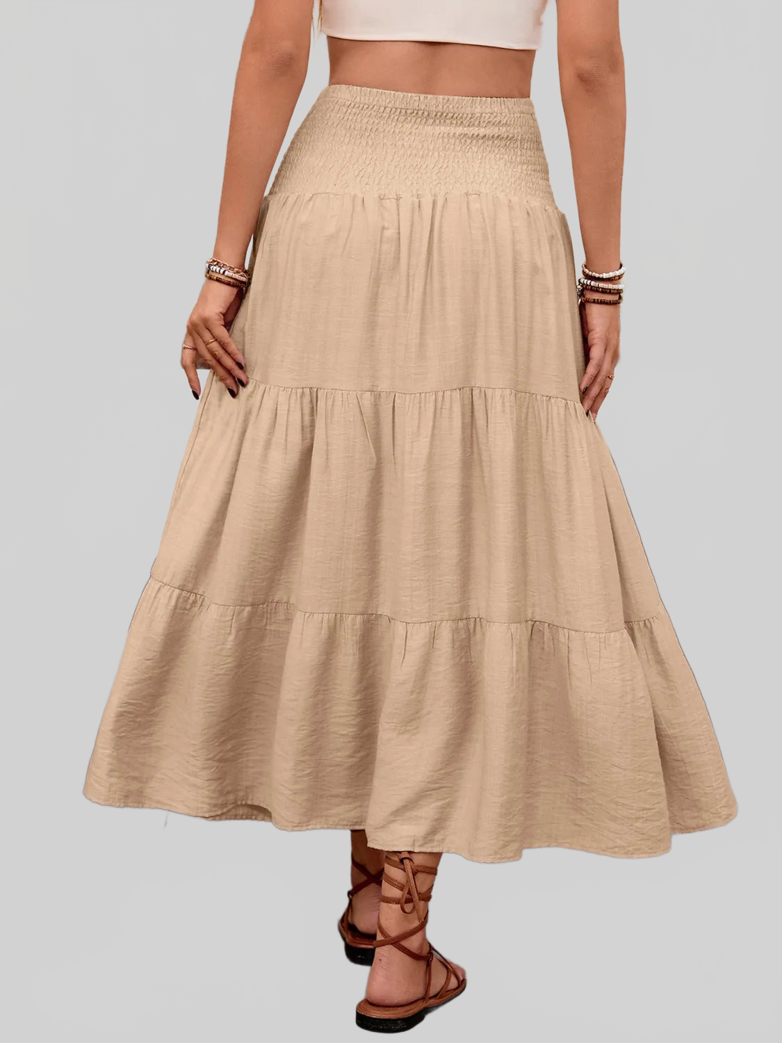 Smocked Tiered Skirt nicholesgifts