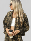 Pocketed Leopard Long Sleeve Denim Jacket nicholesgifts