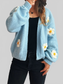 Flower Open Front Long Sleeve Cardigan nicholesgifts