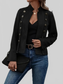 Decorative Button Open Front Long Sleeve Jacket nicholesgifts