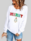MERRY Round Neck Long Sleeve Sweatshirt nicholesgifts
