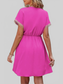 Women Tassel V-Neck Short Sleeve Summer Dress nicholesgifts