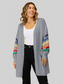 Women Angel Wings Striped Open Front Dropped Shoulder Cardigan nicholesgifts