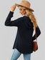 Women Decorative Button Drawstring Long Sleeve Hoodie nicholesgifts