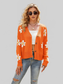 Women Flower Pattern Button Front Cardigan nicholesgifts